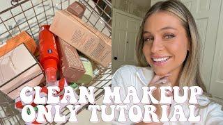 FULL FACE OF CLEAN MAKEUP: favorite clean skincare and first impressions of clean beauty products