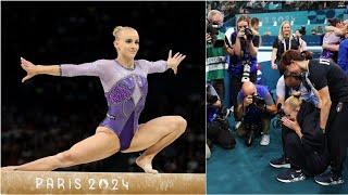  Alice D'Amato gold medal performance in women's Beam final! Paris Olympics 2024! D'Amato crying