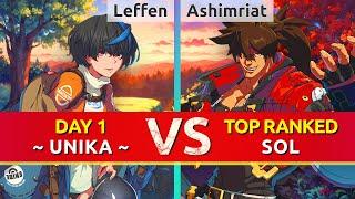 GGST ▰ Leffen (Day 1 Unika) vs Ashimriat (TOP Ranked Sol). Gameplay
