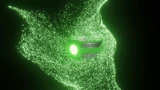 Green Lantern Ring Abstract Particles