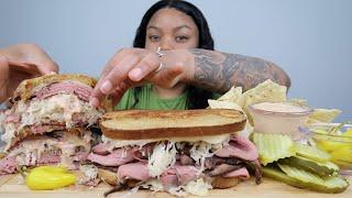 THE BEST HOMEMADE RUEBAN MELT SANDWICH EVER!! MUKBANG!!!