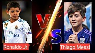 Cristiano Ronaldo Jr (Ronaldo Son) Vs Thiago Messi (Messi Son) #messi #ronaldo #football