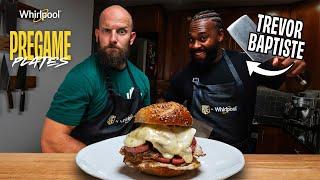 Trevor Baptiste Flexes his Elite Face-Off Skills Cooking this MASSIVE Sandwich  | Pregame Plates