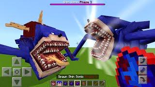 NEW Infected Shin Sonic vs OLD Shin Sonic Mod ADDON UPDATE in MINECRAFT PE