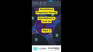 Roundabout In Civil 3D - Roundabout Properties Settings - Part 3