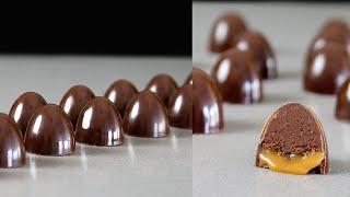 Como hacer unos Bombones de Chocolate y Caramelo / How to make some Chocolate & Caramel Bonbons