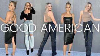 HUGE Good American Try-on Haul! Jeans, bodysuits, faux leather