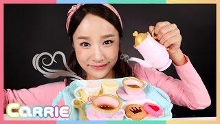 Carrie Role Play with DIDI's Coffee Tea Set | CarrieAndToys