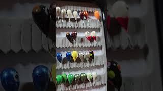 Tungsten Ice Fishing Jigs, Ice Fishing, Ice Fishing jig box.