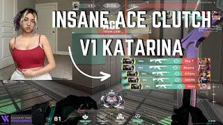 V1 Katarina INSANE Ace CLUTCH - ABSOLUTE MENACE | VALORANT Clips / Highlights