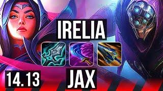 IRELIA vs JAX (TOP) | 9 solo kills, 800+ games, Dominating | BR Master | 14.13