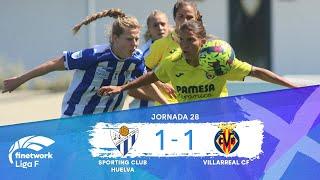 RESUMEN Y GOLES SPORTING CLUB HUELVA vs VILLARREAL CF, Jornada 28, FINETWORK LIGA F