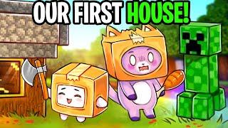 FOXY & BOXY Build Their FIRST HOUSE EVER In MINECRAFT! (SO MANY CHICKENS!!!)