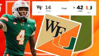 Wake Forrest Demon Deacons vs MIAMI HURRICANES (HIGHLIGHTS AND REACTION)