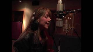 Esmée Denters in the studio with Justin Timberlake  recording  'Outta Here'