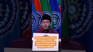 Anak UMSU Muhammad Daud Sitorus, Juara 1 MTQ Mahasiswa tingkat Nasional