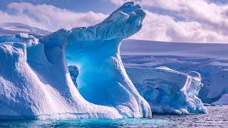 RELAX. This Amazing Magical World Of Icebergs! Nature untouched by civilization. Clip 2021