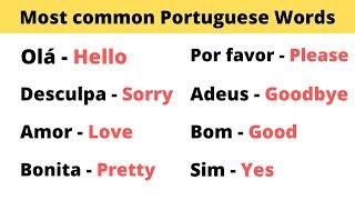 30 Most Common Portuguese Words.Learn Portuguese.