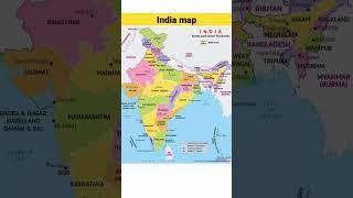 India political map #india #map #shorts