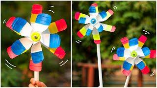 diy how to make a plastic bottle wind turbine, plastic windmill,water bottle windmill