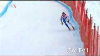 Italian Andy Plunk Crash on Wengen Downhill