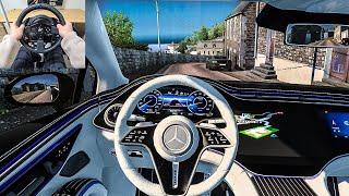 2022 Mercedes Benz EQS 580 4MATIC - Euro Truck Simulator 2 [Steering Wheel Gameplay]