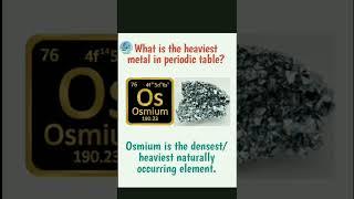 Osmium - The densest metal in periodic table l k2 chemistry class l