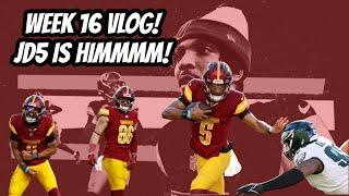 COMMANDERS/EAGLES WEEK 16 VLOG LIVE FROM NORTHWEST STADIUM! JD5 IS HIM! EPIC FINISH!