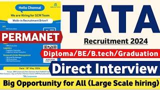 TATA JUNIOR ENGINEER VACANCY OUT 2024 | PERMANET | DIPLOMA/BE/B.TECH | JOB VACANCY 2024 | MNC JOBS