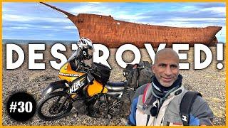 The Destroyed UK Navy Ship in Argentina [S4.Ep30]Patagonia to Alaska on an Old KLR650