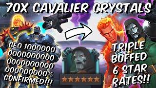 70x BUFFED 6 Star Cavalier Crystal Opening - CEO 100000000% Confirmed - Marvel Contest of Champions