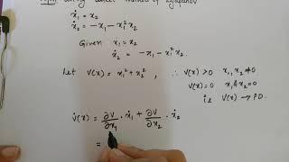 Lyapunove Stability Theorem Problem 2||Advanced Control Theory KTU EE,AE||Malayalam