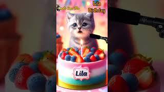 LILA BIRTHDAY | HAPPY BIRTHDAY SONG WITH NAMES | Adorable Cute Cat   #happybirthday #cat