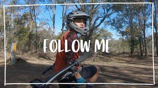 Samuel does the 3 meter gap jump at V Twin black, Wylde MTB Park