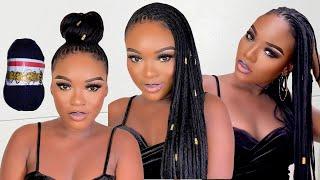 Amazing  From Yarn to knotless braids to locs wow  how to make knotless braids with Yarn