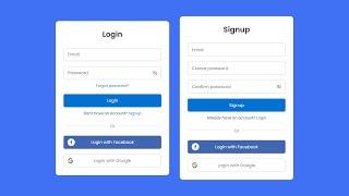 Responsive Login and Signup Form in HTML CSS & JavaScript