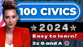 US Citizenship Test 2024-2025: Random 100 Civics Questions/Answers, Interview, Ciudadania Americana