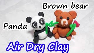 Panda and Brown Bear // Air Dry Clay