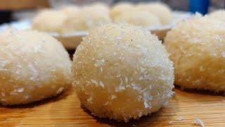 White Chocolate Coconut Truffles - Homemade Truffles Recipe - Coconut Truffles