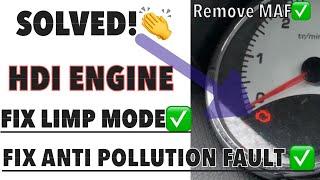 HDI: How To Fix Limp Mode, Loss of Power or Anti Pollution Fault | Remove Mass Flow Sensor MAF
