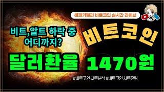 비트코인 실시간, 달러환율 1470원 , 비트 알트 하락 중, 어디까지? 12/27 아침#비트코인 #비트코인실시간 #이더리움 #리플 #cryptocurrency #차트분석