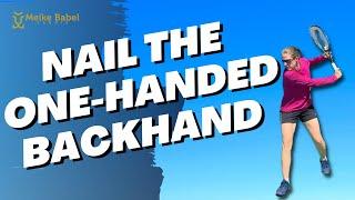 Master the One-Handed Backhand in Tennis - Easy to follow instructions