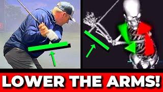 How To Dynamically LOWER The Arms In The Downswing