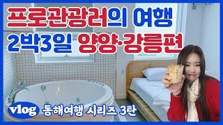 VLOG 2박3일 양양&강릉여행브이로그 #2  l 강릉 당일치기 코스추천(강릉맛집, 강릉카페, 강릉소품샵투어)