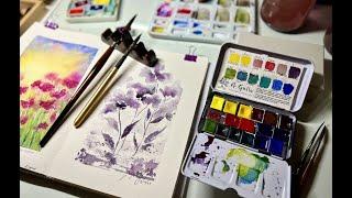 Loose Watercolor Flowers for Beginners ( Full Painting Tutorial)