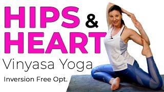 Open Heart Open Hips Vinyasa Flow - Inversion Free Opt - 25 min