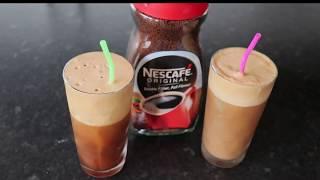 How to Make Cold Coffee | Iced Nescafe Frappe | A&A Homemade