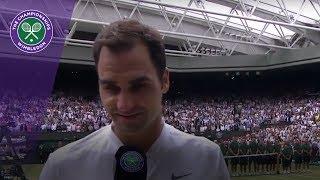 Roger Federer Wimbledon 2017 final winner's interview