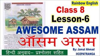 Rainbow English | Class 8 Lesson 6 | AWESOME ASSAM | Hindi Translation with Q. & A.