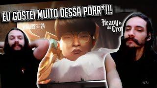 Heavy Is The Crown ft. Linkin Park | Tema do Mundial 2024 de League of Legends | [REACT]